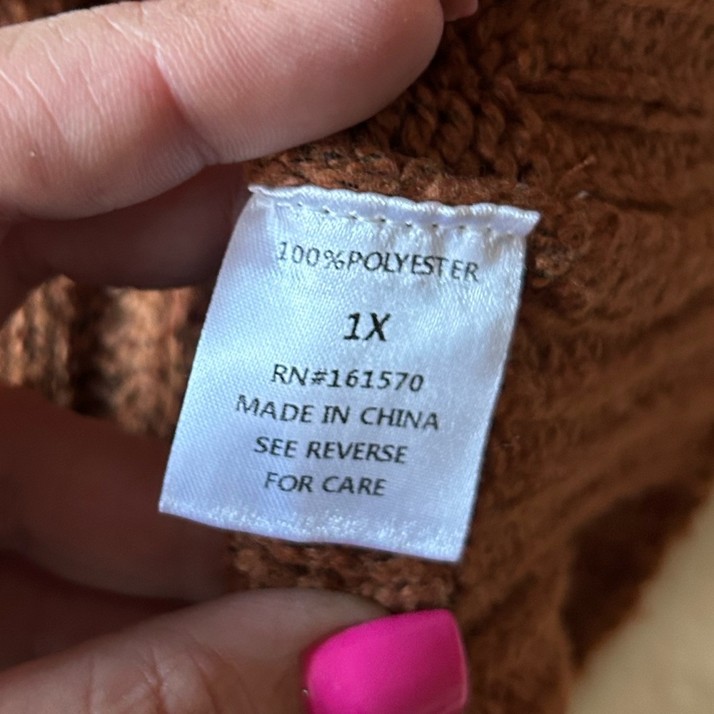 Haptics by holy harper woman sweater color brown size 1X - Picture 5 of 5